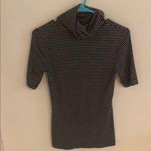 Striped turtleneck shirt